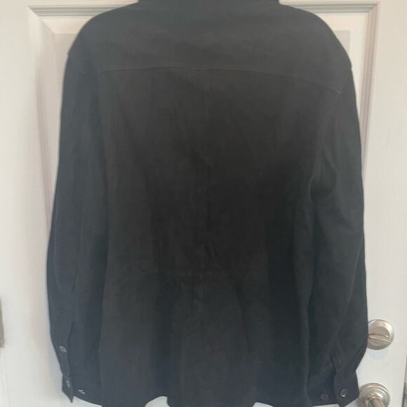 Copied - - Quince NEW 100% Suede Leather Overshirt Woman’s Size Medium Shacket - Picture 4 of 7